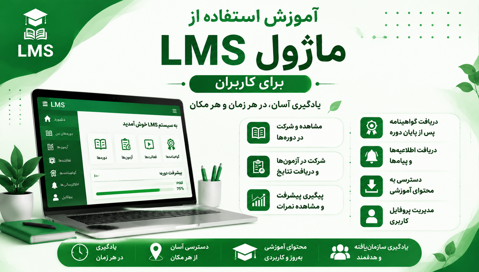 آموزش استفاده از ماژول LMS برای کاربران