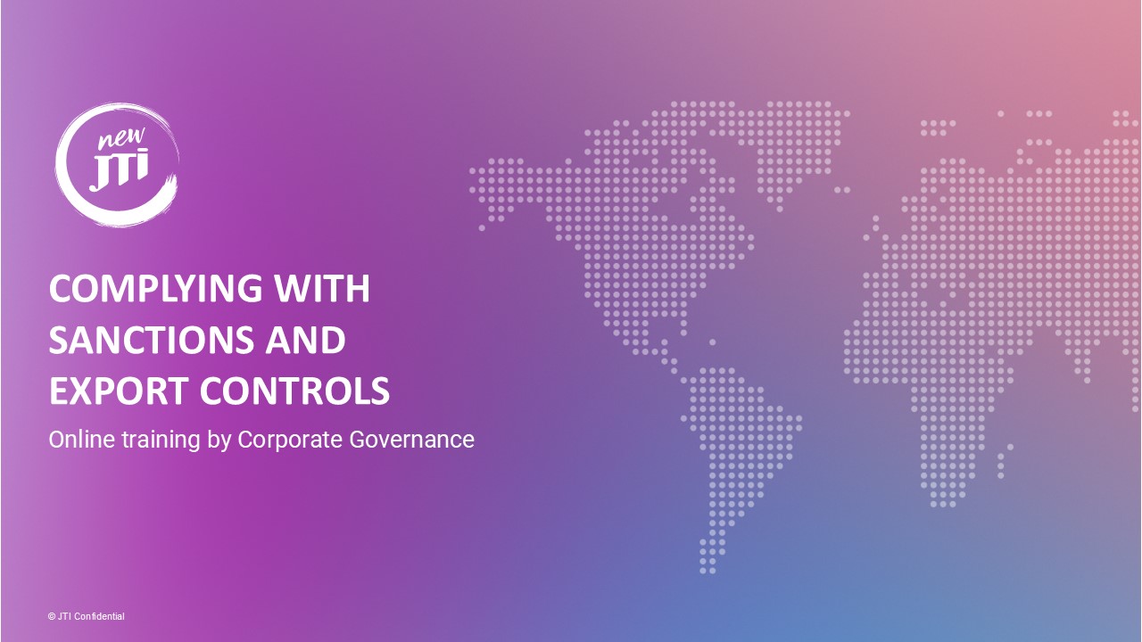 Sanctions and Export Controls Training